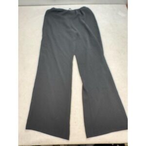 Ivan Grundahl Dress Pants Womens 38 Black Microfiber Wide Leg Pull On Relaxed
